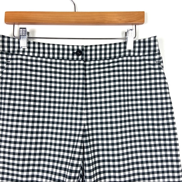 J. Mclaughlin Gingham Shorts Sz 6 Black White - Picture 3 of 7
